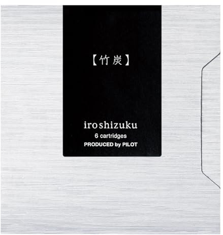 パイロット(Pilot) Pilot IRF6STAK Iroshizuku Iroshizuku Fountain Pen Cartridges 0.9 cc Bamboo Charcoal (Pack of 6)