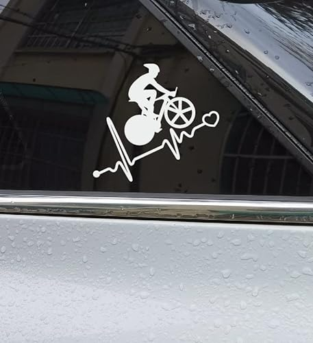 myrockshirt Herzschlag Downhill Bike Offroad Cross Fahrrad 15 cm Sticker Aufkleber Autoaufkleber