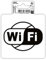 Exacompta 67060E Free Wifi Klebeschild 10x10cm Schwarz-Weiß aus UV-beständigem PVC Hinweisschild Schilder Warnhinweis Sticker Aufkleber Türschild