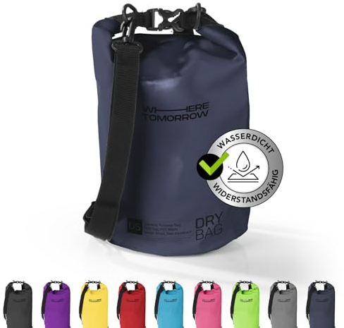 #DoYourOutdoor Where Tomorrow Dry Bag Tasche 20L dunkelblau | Wasserdichter Rucksack | Wasserfester Beutel & Packsack | Drybag ideal für Boot, Kajak, Angeln und Camping