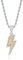 KMASAL Schmuck Iced Out Blitz Anhänger Halskette 18 Karat Vergoldet Bling CZ Simulierte Diamant Hip Hop Rapper Kette Halskette Für Männer Frauen (Doppelfarb)