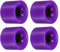 PATIKIL 4 Stück 60mm Longboard Rollen Skateboard Rad Straße Rollen für Skateboards Cruiser Räder Ersatz 78A Lila