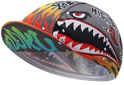 BikingBros Skull Cycling Cap - Polyester Skeleton Cycling Hat-Under Helmet - Funny Cycling Helmet Liner Breathable&Sweat Uptake One Size