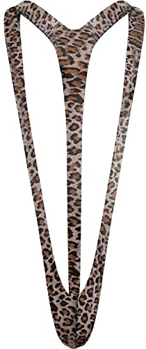 MFUOE Borat Mankini ManThong Swimsuit Men's V-String Underwear Sexy Mankini with Suspender Swimming Bodysuit Novelty Stag Fancy Dress Costume
