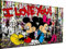 Magic Canvas Art - Bilder Micky Maus Pop Art Kunst Leinwandbild 1- teilig Hochwertiger Kunstdruck modern Wandbilder Wanddekoration Design Wand Bild - B8307, Größe: 100 x 75 cm