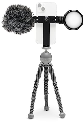 JOBY Beamo Reel Creator Kit Treppiede Flessibile con Attacco GripTight 360 per Smartphone, Wavo Mobile e Beamo Reel per Smartphone e Fotocamera Mirrorless Compatta (JB01862-BWW)