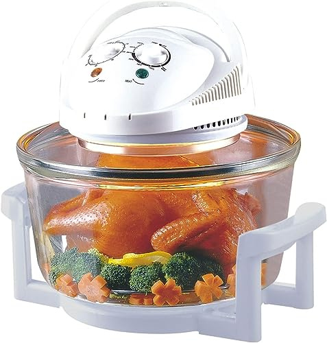 12 Litre Halogen Oven/Low Fat, Multi-Function Oven/Toughened Glass Material/Healthy Air Cooking/Self-Cleaning Mode / 60 Minute Timer / 1300W [Energy Class A+]