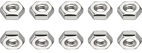 DTGN #10-32(UNF) Sechskantmuttern - 50Pack - Gut für Zuhause Garage Reparatur - 304 Edelstahl Stahl Sechskant Muttern - Silber