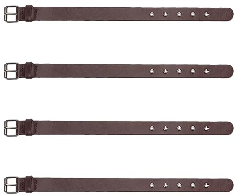 FINGERINSPIRE 4 Stück Traditionelle Kilt Verlängerungsgurte Manschettengürtelschnalle Aus Kunstleder 42x2.5 cm Verstellbarer Gürtel Aus Dunklem Kaffeeleder Mit Metallschnalle Damengürtel Für Mantel