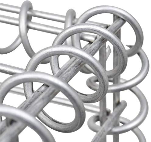 Rantry Lot de 24 spirales pour gabions, en acier galvanisé, 100 cm, portail de jardin, portail pour clôture d'extérieur, porte clôturée piétonnière, barrière pour Cortilev, décoration de meubles de