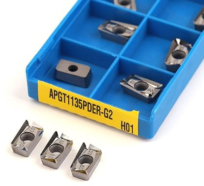 10 stücke APKT1604 PDFR APKT 1604 MA3 H01 Aluminium Cutter Klinge Einsatz Schneiden Werkzeug Drehen Werkzeug CNC Werkzeuge AL + ZINN Legierung Holz(Size:APKT1604PDFR-G2 H01)