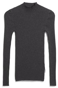 ARMEDANGELS Damen Pullover Slim Fit aus Bio-Baumwolle ALAANIA Fitted Steel Melange S