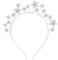 Stern Haarreif Silber, Sternhaarreif Haarschmuck, 1 Stück Silver Stars Headband Rhinestone, Glitzer Stirnband, Kopfschmuck, Kristall Sternenhaarreifen für Weihnachten Karneval Neujahrsparty