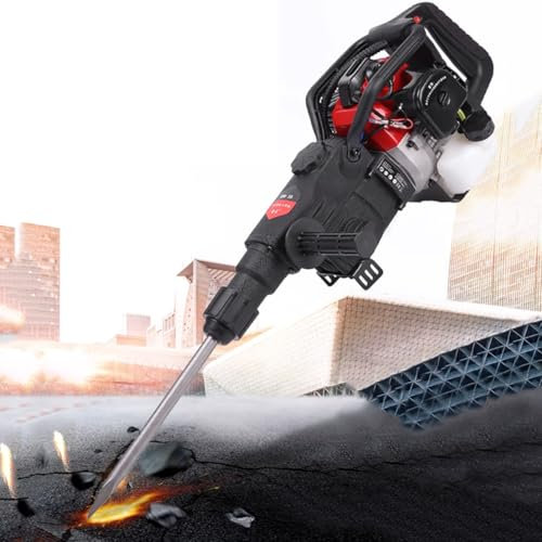 Martillo demoledor 32,7 CC 2 tiempos, gasolina, incluye 3 cinceles, 1800 W