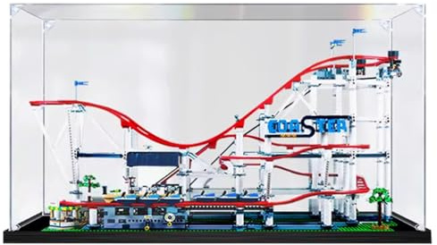 Acryl-Vitrine für Lego 10261 Achterbahn-Bauset, transparente Vitrine, staubdichte Vitrine, kompatibel mit Lego 10261 (nur Vitrine) (Transparent 2 mm)