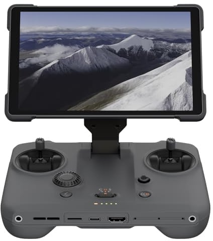 DJI RC Pro 2 radiocomando, display ruotabile ad alta luminosità da 7 pollici per riprese verticali, stick di controllo pieghevoli, microfono integrato, compatibile con DJI Mavic 4 Pro e altro ancora