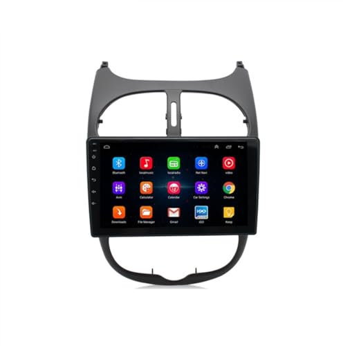 Vuzmode Reproductor Multimedia Radio Coche 206 C2 Android 2 DIN WiFi GPS Navegador Estéreo Receptor Pantalla Táctil Central Sistema Multimedia para vehículos