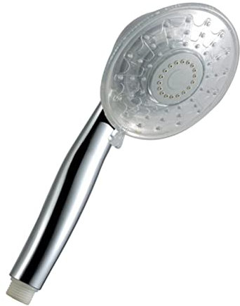 LED Farbwechsel Handbrause mit Hochdruck, Silber, Abs, 8008-a3