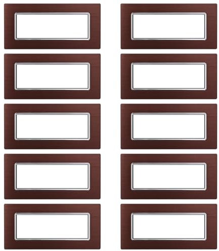 10 placas de 7 módulos, color bronce, compatibles con BTicino Living, placa de aluminio, serie Space, alta calidad y larga duración
