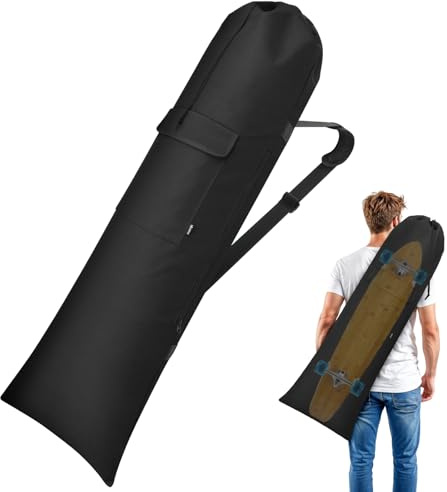 Easecos Longboard-Skateboard-Tasche, tragbare Skateboard-Tragetasche mit Außentasche, robuste Longboard-Tasche mit verstellbarem Gurt, Outdoor-Sport, Reise-Aufbewahrungs-Organizer für Männer und