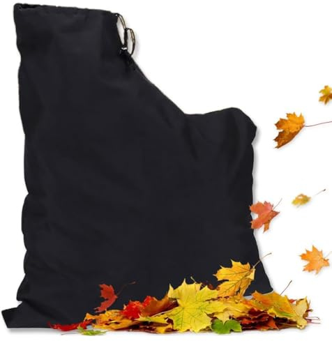 OIXEYA 1 Stück Laubgebläse Laubsauger Auffangbeutel 60x44cm Schwarz Laubbläserbeutel tauschen Wasserdicht Oxford Laubgebläse Ersatz Auffangsack Laubsaugerbeutel mit Reißverschluss