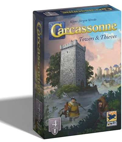 Hans im Gluck | Carcassonne: Towers & Thieves Expansion 4 Refresh | Board Game Expansion | Ages 7+ | 2-5 Players | 45 Minutes Playing Time | Board Game Expansion | Ages 7+ | 2-5 Players | 45 Minutes Playing Time