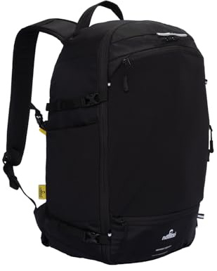 NOMAD® Montagon Premium 25 Rucksack | 25 L Daypack| Schwarz | Feuchtigkeitstransport-Rückensystem | S-förmige, weich gepolsterte Schultergurte