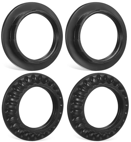 FOYTOKI Lot de 4 Anneaux de Retenue pour Douille E27 et E26 Noirs Bagues D’Adaptation Filetées en Plastique Résistant Haute Température Compatibles Lampes Suspendues Lampadaires et