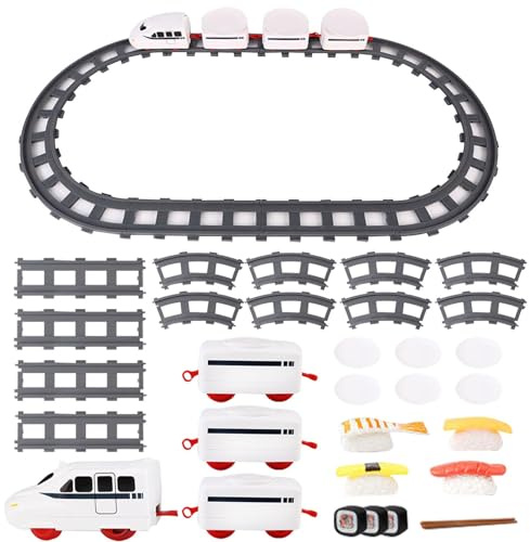 Sushi-Zug für den Tisch - Batteriebetriebene drehbare Eisenbahnen | Zügelset für Kleinen Party, Sushi-Ausstellungstisch Schaukel, Spielzeug für Kinder, und Mädchen ab 4 Jahren
