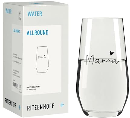 RITZENHOFF 8173004 Universalglas 425 ml – Sprüche – Ein Hoch auf alle Mamas – Made in Germany