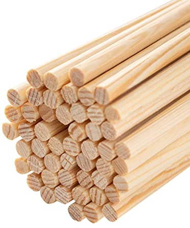 Mendi 50 Holzstäbchen 15 cm x 5,5 mm