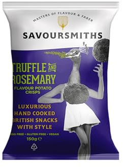Savoursmiths Truffle and Rosemary Potato Crisps, 150 g