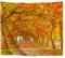 A.Monamour Wanddekor Wandbild Vorhang Wandteppiche Herbst Jahreszeit Gelb Orange Ahornblätter Bäume Entlang Der Weg Natur Landschaft Fotodruck Polyester Tuch Wandbehang Für Wohnzimmer 180x230 cm