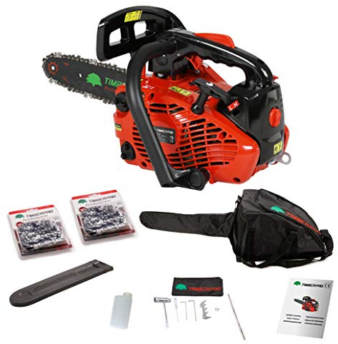 TIMBERPRO Motosega A Scoppio MOTOSEGHE POTATURA 25 CM³, Lama 25 CM + 2 Catene