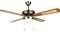 Suinga VENTILADOR de TECHO 52 Potencia: 45W. Ventilador de techo decorativo de 52” Color latón antiguo. 3 Velocidades. 4 Aspas + Foco Luz