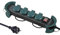 Electraline 62085 Professionelle Steckdosenleiste für den Außenbereich, 4 Schukosteckdosen mit IP44-Stecker, hängend mit 2 Haken, 4 m Gummikabel H07RN-F 3G1.5