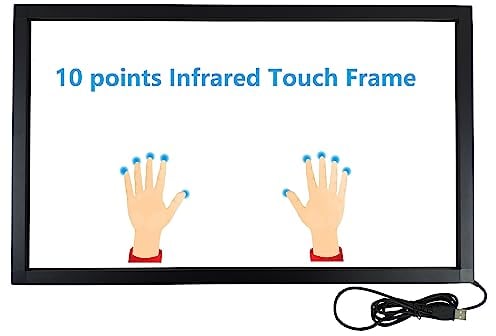 DeYoWo 27 Zoll Infrarot-Touchscreen-Rahmen, IR-Touchscreen-Overlay, Touchscreen-Panel, kostenloser Treiber für interaktives Whiteboard, Touch-LCD-Monitor TV