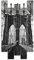 ARTLAND Wandgarderobe Garderobenpaneel Holz mit 8 Haken 63x114 cm Design Garderobe mit Motiv USA New York Brücke Schwarz Weiß T9PB