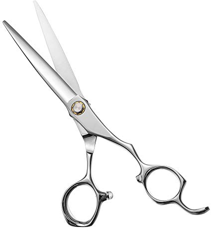 Marca: Aolanduo, acero 440c, tijeras de pelo peluquero tijeras 440c acero suave movimiento fino artesanía, tijeras de pelo