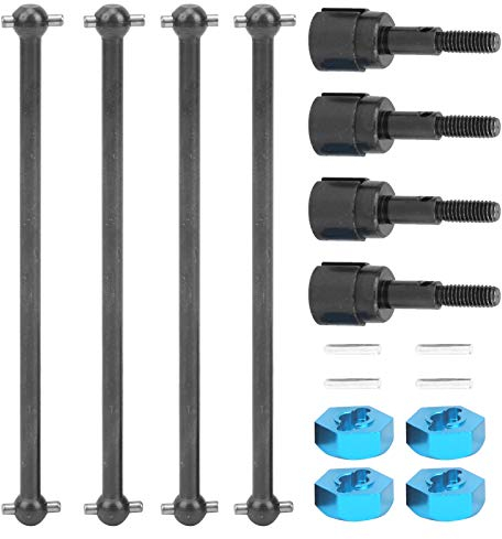 Qiter RC-Antriebswelle, Metall 5mm Rad Umweltfreundlicher RC Hub Combiner, für HSP 94111 94108 1/10 RC Car(Black)