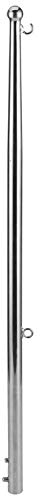 Fahnenmast, 601 mm 304 Fahnenmasten aus Edelstahl Marine Fahnenmasten Yacht Fahnenmasten Yacht Rail Mount Flag Staff Holder Weißer Meeresfahnenmast Fahnenstange
