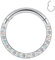 AROWRO Knorpel Daith Helix Ohrringe Hoop Daith Piercing Schmuck Nasenringe aus Chirurgenstahl 316L Septum Clicker Nase Hoop Ring CZ Opal gepflastert 16G 10mm Silber