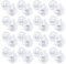 Sctmda 50 Pezzi Fermacorda Serrature per Cavi in Plastica Trasparenti Fermacorda a Molla Round Singolo Foro Fermacorda Chiusura Cavo End Spring Toggle per Cordoncino Zaino