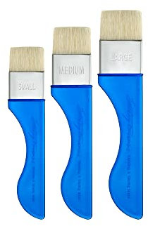 Sterling Edwards Signature Series Watercolor Artist Paint Brush - Blender and Glazing Brush for Watercolor Paint - Set of 3 (1, 1.5, & 2)