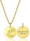 Bestyle Ketten für Damen Personalisierte Blumenanhänger Ringelblume aus Edelstahl Oktober Geburtsblume Halskette mit Gravur Gold