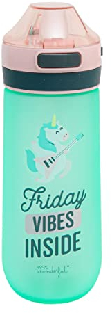 Mr. Wonderful WOA2212184EMZ1, Botella Unisex niños, Multicolor, Estandar