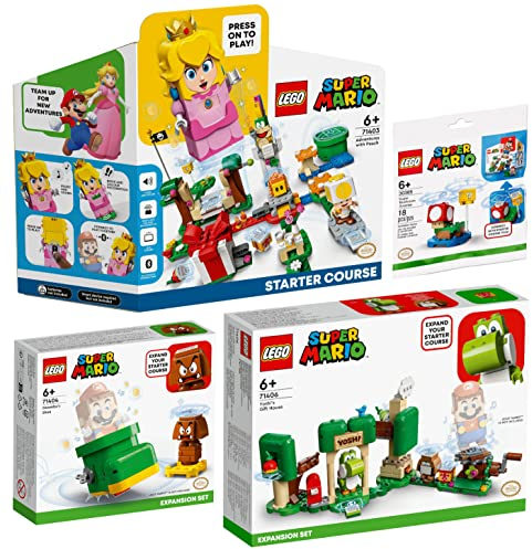 Lego Super Mario 71403 71403 Adventure con Peach Starter Set 71404 Gumbas Scarpa Estensione 71406 Yoshis Casa Regalo Set Estensione & Superfungo