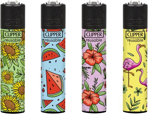 Clipper Feuerzeug 4er Set: (Paradise Patter)