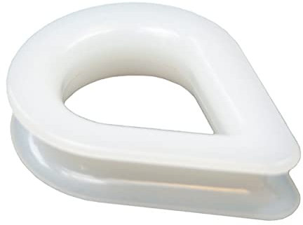 Kausche 20 mm in plastica, 4 pezzi, in nylon, per fune metallica o corda, Ø = 20 mm, scocca in nylon