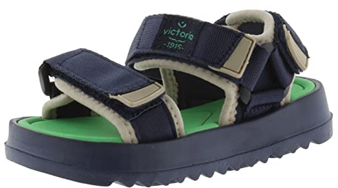 victoria Flip-Flops Unisex Agosto Nylon & Klettverschlüsse & Gezackte Sohle 1152102 für Kinder Marino 29